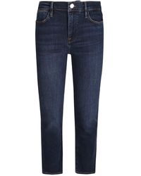 FRAME - Hohe straight jeans für moderne frauen - Lyst