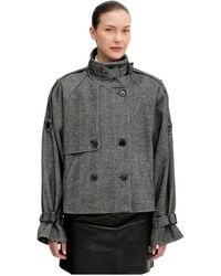 Gestuz - Jassen ,Grijs ,Wol Gzavic Short Jacket - Lyst