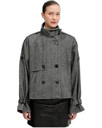 Gestuz - Jassen ,Grijs ,Wol Gzavic Short Jacket - Lyst