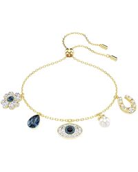 Swarovski - Accessoires ,Geel ,Damesarmband Evil Eye Blauw Symbolica 5692162 - Lyst