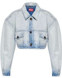 DIESEL - Jassen ,Blauw ,Denim De-Malley-S Denim Jacket - Lyst