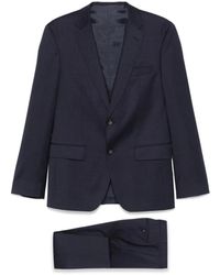 HUGO - Blaues Nacht Kariertes Anzug Set - Lyst