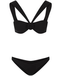 LaRevêche - Schwarzes blumen bikini set - Lyst