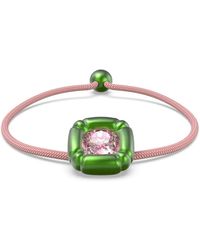 Swarovski - Accessoires ,Veelkleurig ,Dulcis Armband Groen-Roze Kiss Cut - Lyst