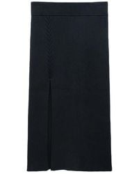 Filippa K - Rokken ,Zwart ,Katoen Ribgebreide Rok - Lyst