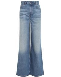 Chloé - Jeans ,Blauw ,Katoen High-Rise Wide-Leg Jeans - Lyst