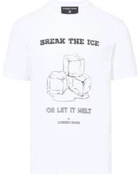Iceberg - Tops ,Wit ,Katoen F024-P400 T-Shirt Met Korte Mouwen - Lyst