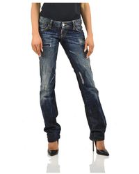 DSquared² Straight Jeans - - Dames - Blauw