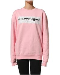 Philippe Model - Pullover-Pullover Aus Baumwolle Mit Logo Und Langen Ärmeln - Lyst