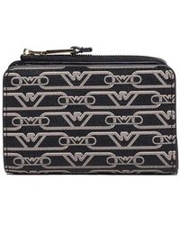 Emporio Armani - Stilvolles portemonnaie mit druckknopfverschluss - Lyst