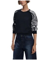 Desigual - Zwarte Gebreide Trui Voor Herfst/Winter Seizoen - Lyst