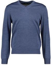 Maerz - Truien & Vesten ,Blauw ,V-Hals Gebreide Kleding - Lyst
