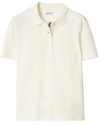 Burberry - W Jwear Polos Chalk B7078 - Lyst