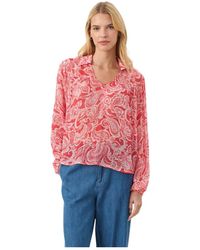 Part Two - Bluse Mit Paisley-Print Und V-Ausschnitt - Lyst