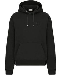 Dior - Hoodies & Sweatvesten ,Zwart ,Katoen Cd Icon Hooded Sweatshirt - Lyst