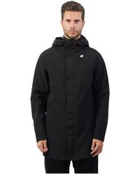 K-Way - Jassen ,Zwart ,Polyester Marlyn Bonded Jacket - Lyst