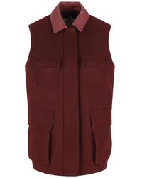 Max Mara - Lange Gilet Van Wol, Alpaca En Kasjmier - Lyst