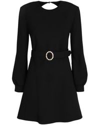 Saint Laurent - Kleedjes ,Zwart ,Backless Mini Dress - Lyst