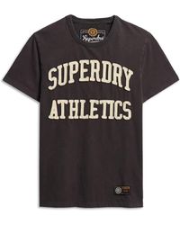 Superdry - Vintage Athletic Katoen Bruin Tee - Lyst