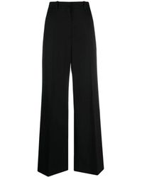Lanvin - Broeken ,Zwart ,Katoen Tailored Wide Broek - Lyst
