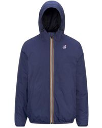 K-Way - Jassen ,Blauw ,Polyester Light Jacket - Lyst