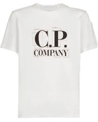 C.P. Company - Großes grafik-logo t-shirt - Lyst