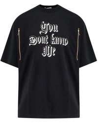 Undercover - Zwart Logo Print Katoenen T-Shirt - Lyst