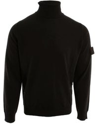 Stone Island - Truien & Vesten ,Bruin ,Wol Ghost Turtleneck - Lyst