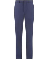 Prada - Poplin Katoenen Broek Met Achterzakken - Lyst