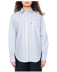 Levi's - Overhemden ,Blauw ,Katoen Harlie Boyfriend Shirt - Lyst