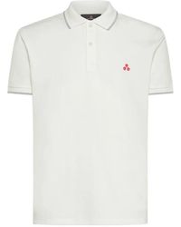 Peuterey - Tops ,Wit ,Katoen Witte Polo Shirt Met Geborduurd Logo - Lyst