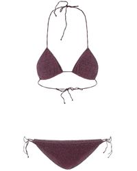 Oséree - Lila lurex dreieck bikini set - Lyst