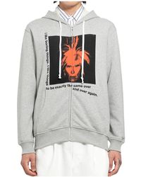Comme des Garçons - Grauer hoodie mit andy warhol print - Lyst