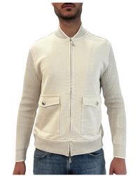 Eleventy - Hoodies & Sweatvesten ,Katoen Bomber Full Zip - Lyst