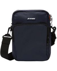 K-Way - Stilvolle blaue messenger tasche für männer - Lyst