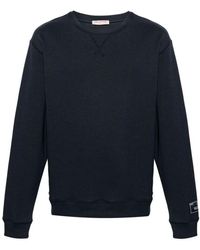Valentino - Marineblauer sweatshirt mit logo patch - Lyst