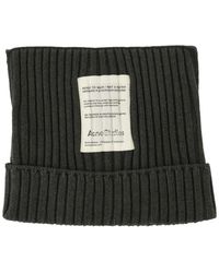Acne Studios - Ribbed Square Beanie - Lyst