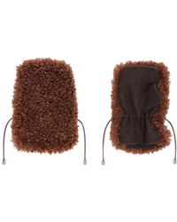 Ganni - Alternative Shearling Fäustlinge - Lyst