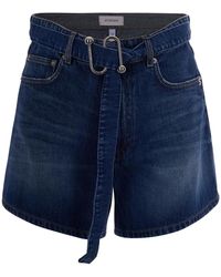 Sportmax - Korte Broeken ,Blauw ,Denim Denim Shorts - Lyst