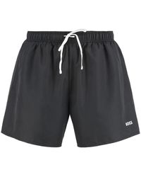 HUGO - Badmode ,Zwart ,Katoen Strandset Met Zwemshorts En Handdoek - Lyst