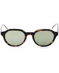Thom Browne - Accessoires ,Bruin ,Acetate Oval Zonnebril - Lyst