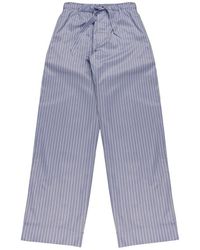 Tekla - Satijnen Pyjamabroek Met Polostrepen - Lyst