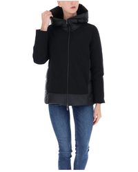 Rrd - Jassen ,Zwart ,Zwarte Donsjas Met Capuchon - Lyst