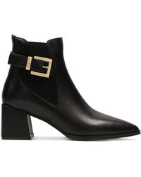 Kazar - Schwarze Stiefel Mit Einem Slip-On-Obermaterial - Lyst