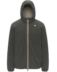 K-Way - Jassen ,Groen ,Leer Jack St Warm Reversible Jacket - Lyst