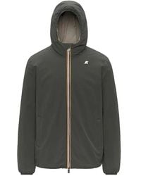 K-Way - Jassen ,Groen ,Leer Jack St Warm Reversible Jacket - Lyst