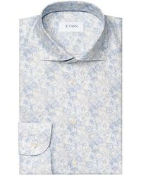 Eton - Twill modernes hemd hellblau - Lyst