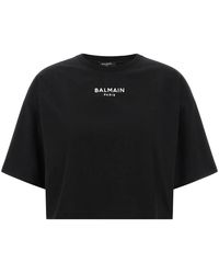 Balmain - Geborduurd Parijs T-Shirt - Lyst