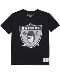 Mitchell & Ness - Tops ,Zwart ,Katoen Oakland Raiders Logo T-Shirt Zwart - Lyst