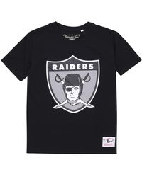 Mitchell & Ness - Tops ,Zwart ,Katoen Oakland Raiders Logo T-Shirt Zwart - Lyst